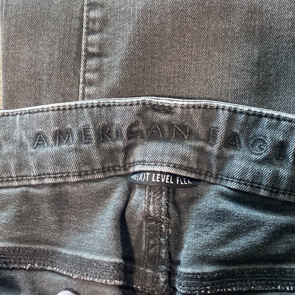 American Eagle Jeans Mens 32x32 Next Level Flex Slim Gray Med Wash Distressed - Picture 4 of 5